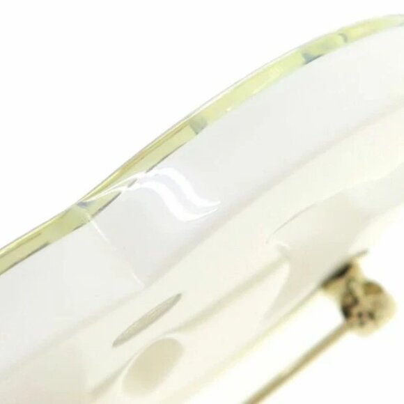 CHANEL CC Logo Rainbow Multicolor Lame Brooch Gold Tone D19C Pin Auth - Picture 5 of 10